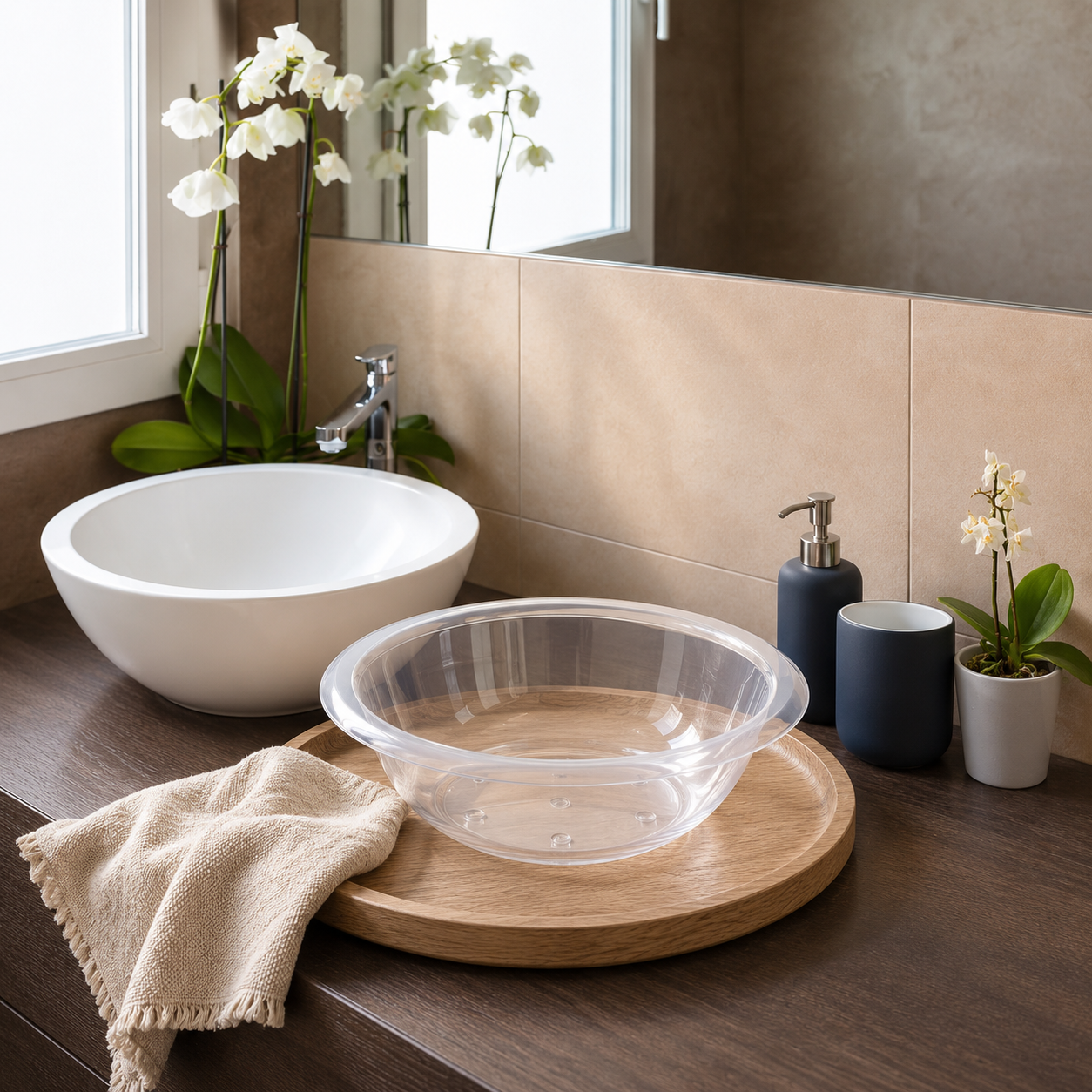 Transparent Plastic Wash Basin
